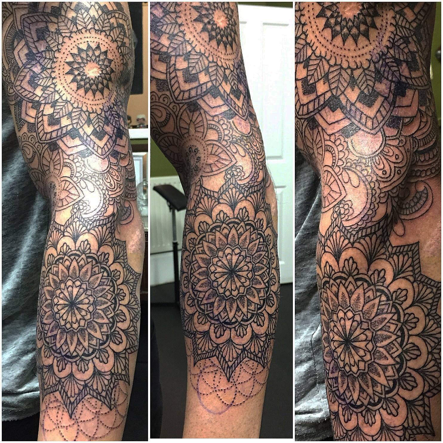 mandala sleeve tattoo