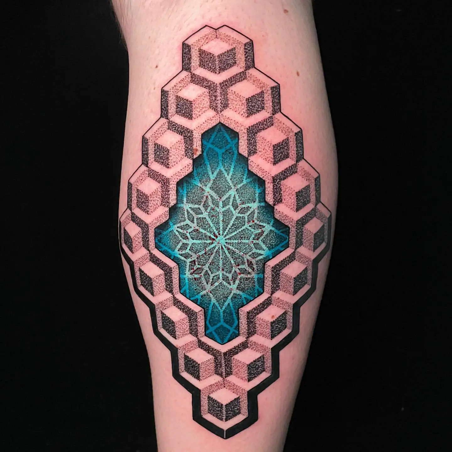 geometric tattoo color