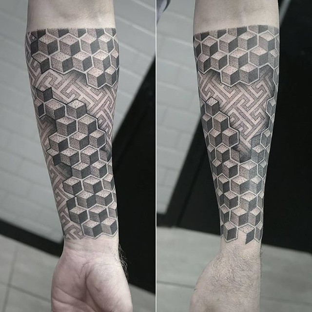 geometric half sleeve