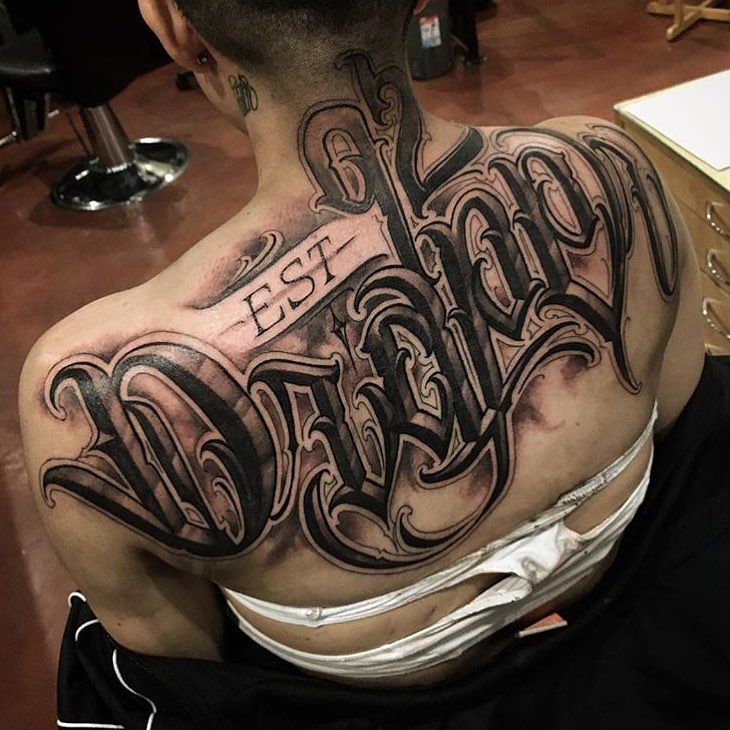 custom script tattoo