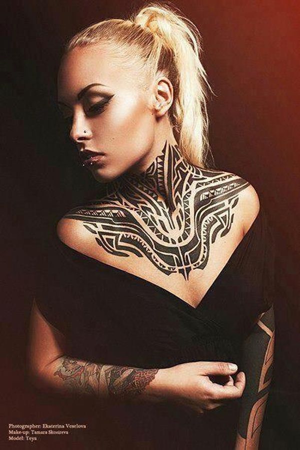 maori neck tattoo