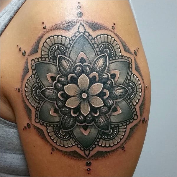 mandala flower tattoos