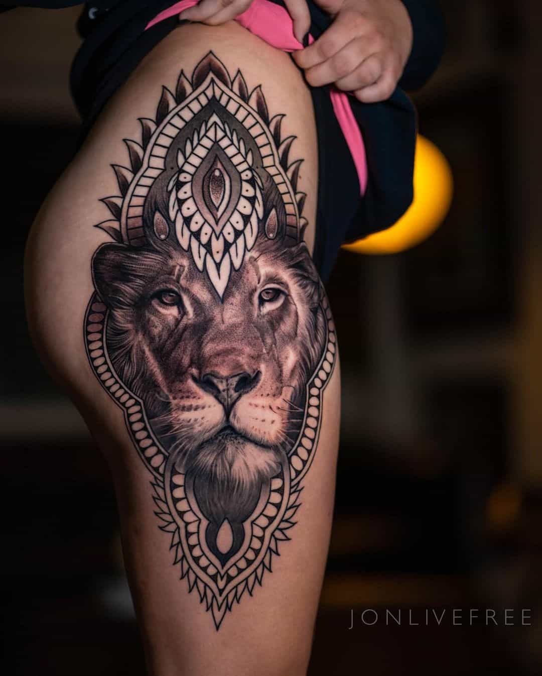 mandala animal tattoo