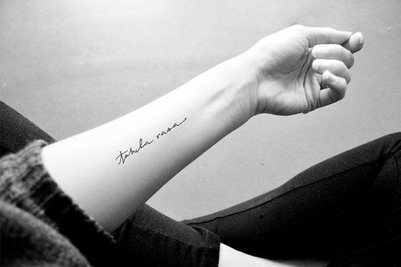 custom script tattoo elegant