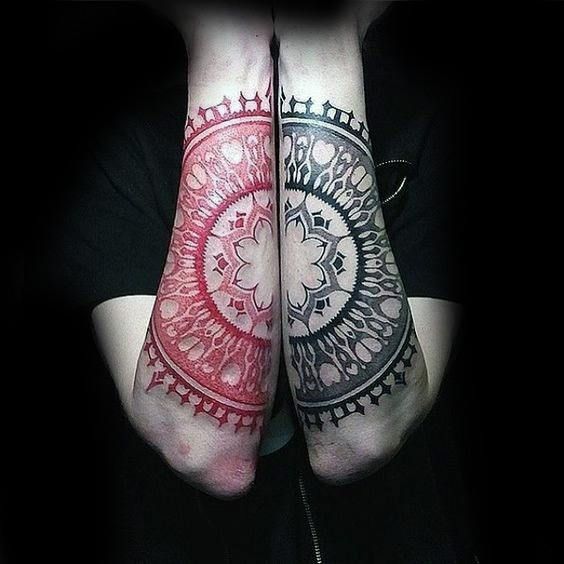 geometric tattoo color