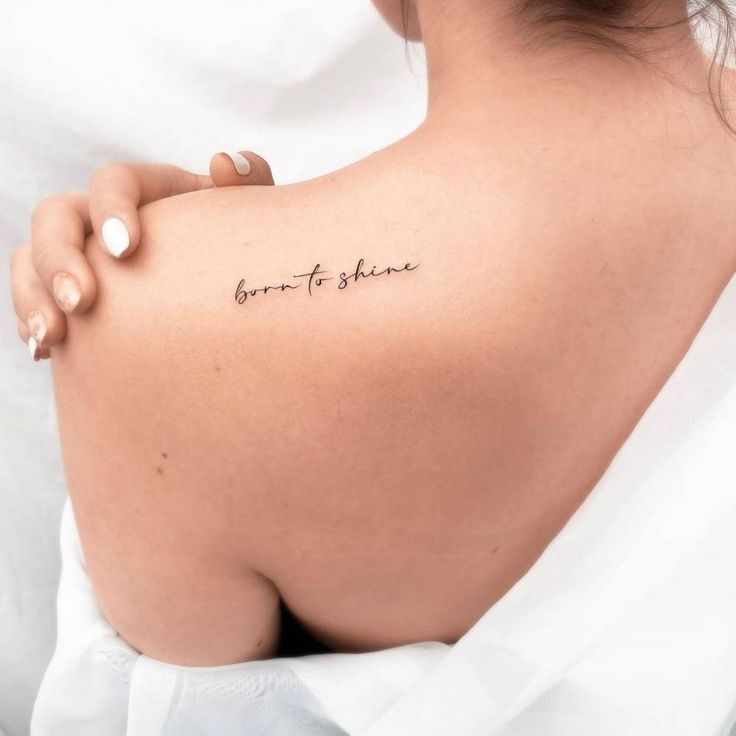 elegant custom script tattoo