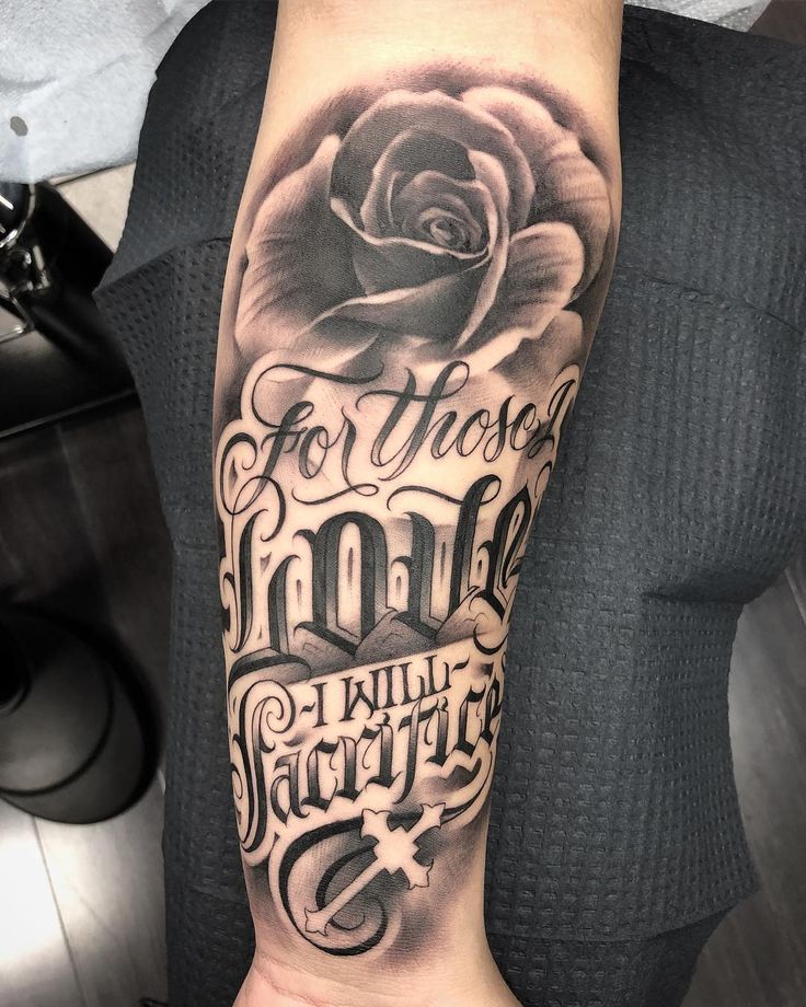 custom tattoo script sleeve