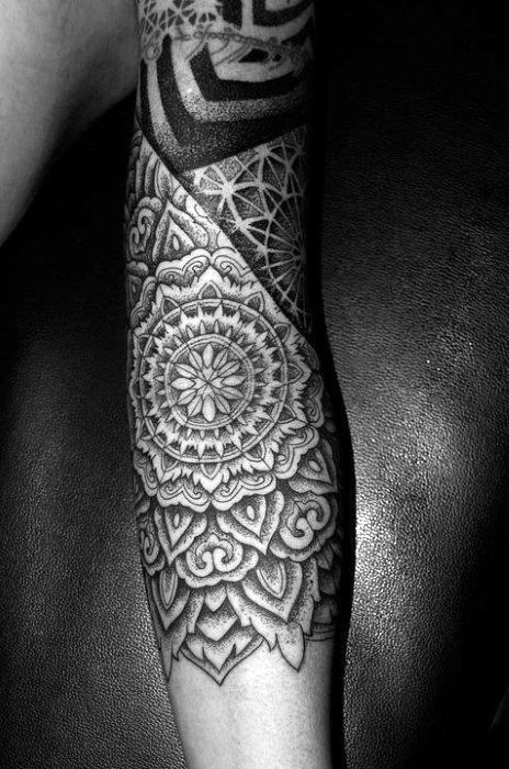 forearm mandala tattoo