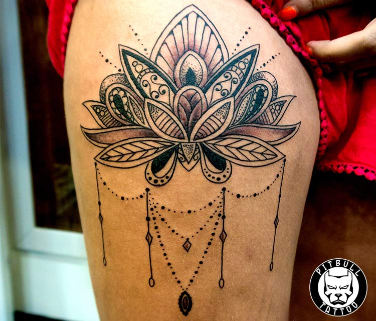 mandala flower tattoo