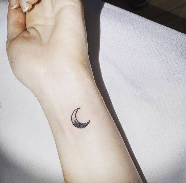 moon minimalist tattoos