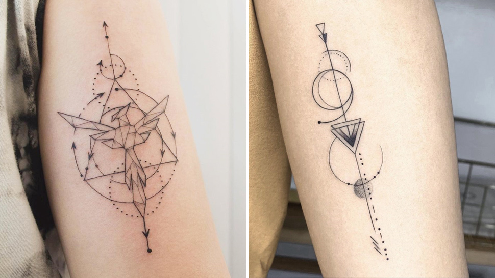 minimalist geometrical tattoo